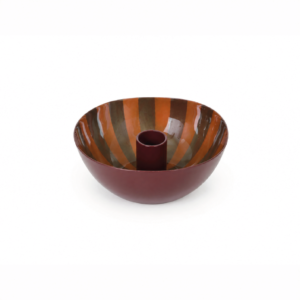 Kandelaar Plum stripe oranje paars bakje